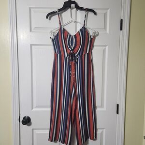 Wild Fable Striped Jumpsuit, Wide Cropped Leg